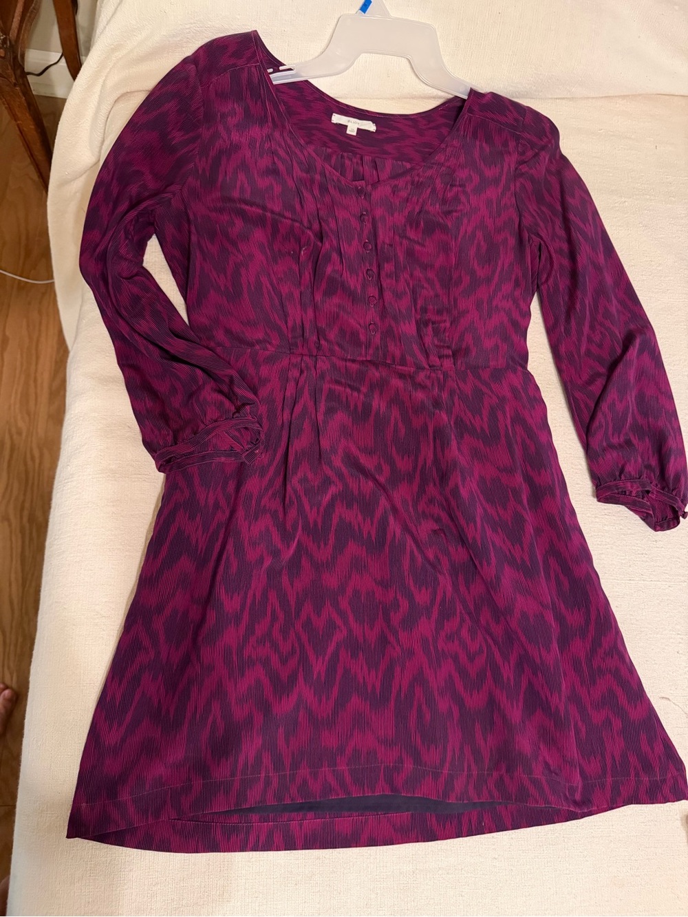Madewell Magenta and Dark Plum Mini Dress